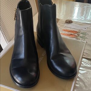 MICHAEL Michael Kors Black Leather Ankle Booties